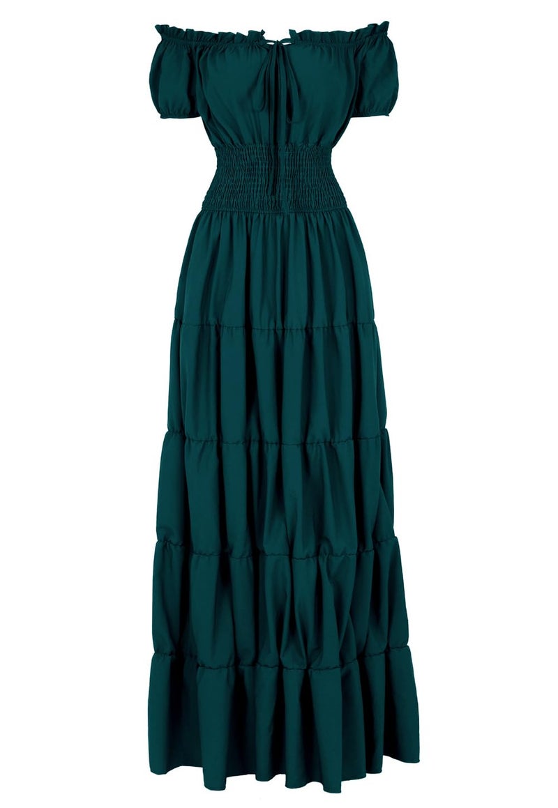 Zhitunemi Renaissance Costume Women Dress: Halloween Costumes Woman 2025 Renaissance Dresses - Halloween Party Theme Events Dark Green S - Image 1